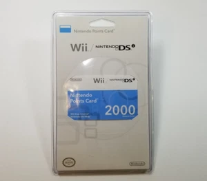 Nintendo Wii DSi 2000 Points Card Shop Never Used eShop New In Clamshell - Picture 1 of 6