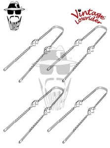 4 Vintage Lowrider 26" Double Square TWISTED CAGE Fender Brace Chrome Bicycle. - Picture 1 of 1