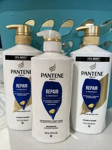 (3) Pantene PRO-V Shampoo 25.1oz & Conditioner Repair & Protect Strengthen PUMP - Picture 1 of 2