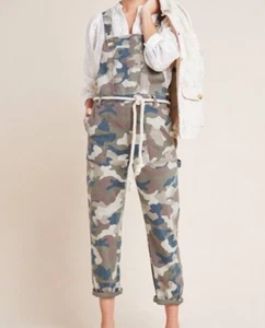 NEU Anthropologie Carter Utility Overall Camouflage-Muster grün ohne Gürtel Damen US 8 - Bild 1 von 12