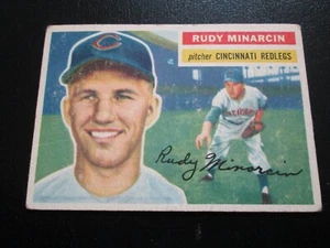 RUDY MINARCIN 1956 TOPPS WHITE BACK BASEBALL CARD # 36 VG - Picture 1 of 8
