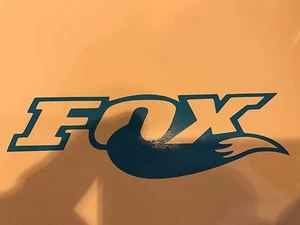 2x GRANDES Juego de horquillas adhesivas de vinilo cola de zorro azul claro/bicicleta/marco  - Imagen 1 de 1