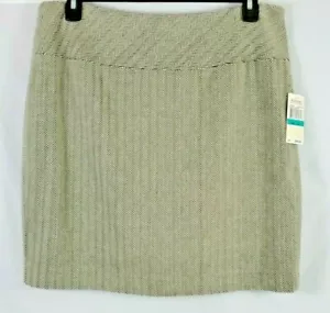 Michael Kors Lined Pencil Skirt Brown Cream Chevron Women's Plus Size: 16 - Picture 1 of 8
