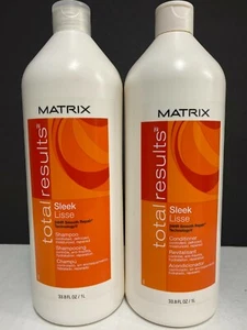 Matrix Total Results Sleek Lisse Shampoo & Conditioner - 33.8 FL OZ EACH