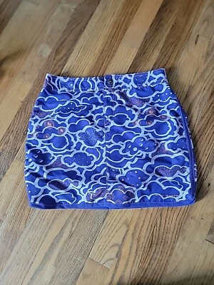 Columbia девочек молодежи Sz 12 фиолетовый оранжевый абстрактный юбка регулируемая талия поли - Изображение 1 из 4