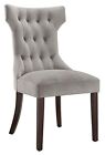 Clairborne Tufted Dining Chair (Set of 2), Wood, Taupe / Espresso