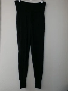 Lululemon Cabin Yogi Sweater Pant SZ 10 Black Rayon Cashmere Blend Boolux Jogger - Picture 1 of 6