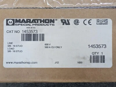 New, Marathon, 1453573, CONN POWER STUD BLOCKS 6 POS 68.3MM - Image 1 of 3