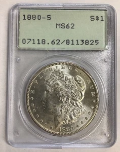 1880-S Morgan Silver Dollar PCGS MS 62 Rattler-Great Strike - Picture 1 of 2