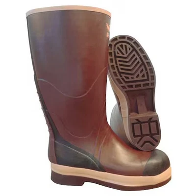 Viking Vw22 Unisex Viking(R) Tall Rubber Boots, Steel Toe, 16" Height, Brown, 8 - Image 1 of 2