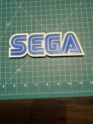 Letrero con logotipo SEGA impreso en 3D exhibición arte fan videojuego #1 Foto 1 de 4
