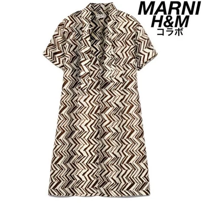 MARNI at H&M Silk all-over ribbon design short sleeve dress - Image 1 of 4