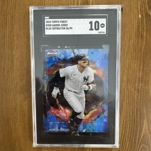 2024 Topps Finest - #300 Aaron Judge Blue /99 SGC 10 - Picture 1 of 2