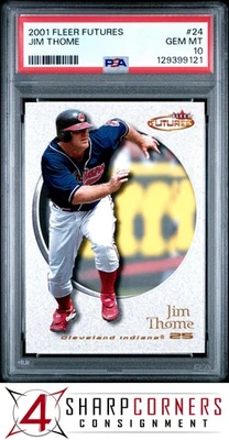Fleer Futures #24 2001 Jim Thome Indians Hof Pop 2 PSA 10 Foto 1 de 3