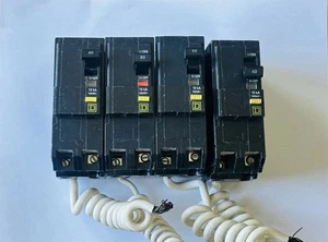 Lot of 4 Circuit Berker Whit Different Plge Number QO240GFI (2).QO250).QO260(1 - Picture 1 of 2