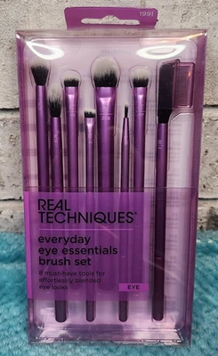 Real Techniques Everyday Eye Essentials 8 Piece Brush Set NIP - Image 1 of 2