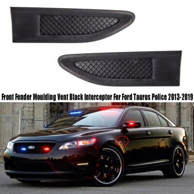 Pair of Fender Moulding Vent Interceptor DG1Z16178C For 13-19 Ford Taurus Police - Image 1 of 4