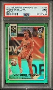 Victoria Pelova 2023 PANINI DONRUSS FIFA WOMEN'S WORLD CUP | GREEN [#1/5] PSA 9 - Picture 1 of 2
