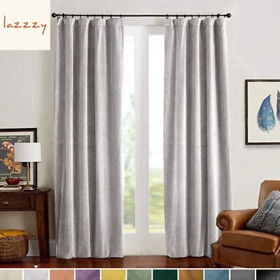 Lazzzy тепловой затемнения бархата занавески рождественские портьеры род карман 2 панели - Изображение 1 из 4