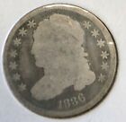 1836 CAPPED BUST SILVER DIME GRADES GOOD..ACTUAL COIN C8302