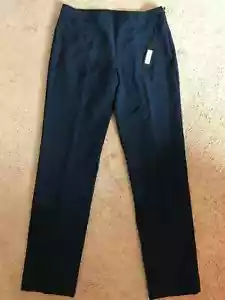 Donna Karan NY Damen marineblau Seitenreißverschluss gerade solide Anzughose Größe 8 - Bild 1 von 5