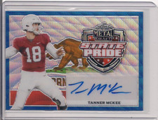 2022 Leaf Metal Draft #SP-TM1 Tanner McKee State Pride Blue Wave 3/25