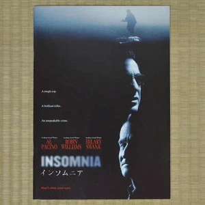 Insomnia Japan Movie Program 2002 Al Pacino Christopher Nolan Robin Williams - Picture 1 of 5