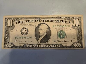 $10 Dollar Anniversary Birthday Note February 4, 5 / April 2, 5 / May 2, 4 1955 - Picture 1 of 24