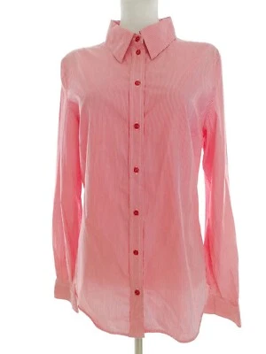 Part two  Größe 38 Rot Knopf Hemd Bluse Baumwolle Langarm Streifen - Bild 1 von 4