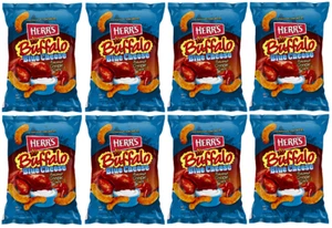 903593 8 X 170G BAG HERRS HERR'S BUFFALO BLUE CHEESE FLAVOURED CHEESE CURL CHIPS - Picture 1 of 3