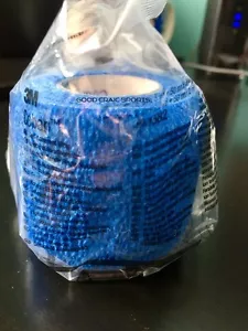 3M Coban 2" x 5 yds BLAU - Selbstklebende Folie Elastisch Nichtklebend - 1, 2, 5 Rollen - Bild 1 von 6