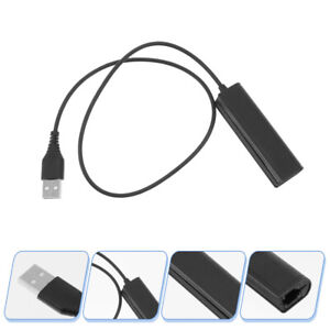  Câble adaptateur en plastique polyvalent RJ9 vers USB casque téléphone ordinateur