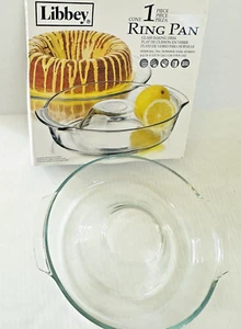 Libbey Ring Pan Glass Baking Dish 9.9x2.6” Bakeware Cakes Oven Use Only w/Box - Picture 1 of 14