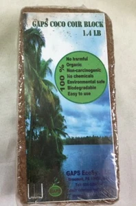 GAPS Coco Peat Potting Soil (Premium Quality) 1.4 lb (Five Numbers) - Picture 1 of 2