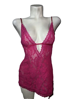 Vestido de camisola Victoria's Secret feminino tamanho S rosa renda babydoll Fairycore Y2K - Imagem 1 de 4