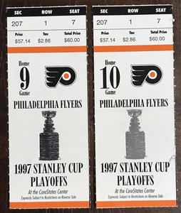 1997 FLYERS PLAYOFF TICKET STUB LOT STANLEY CUP FINALS DETROIT RED WINGS - Picture 1 of 4