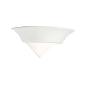 Moon white plaster wall uplight paintable. Classic design ES. 30cm Width - Picture 1 of 3