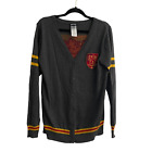 Harry Potter Womens Cardigan L Large Gray Gryffindor House Crest Wizard