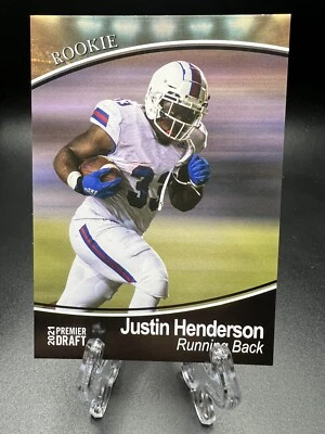 2021 Sage Premier Draft #87 JUSTIN HENDERSON Louisiana Tech Bulldogs - Image 1 of 2