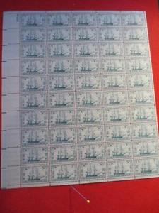 Doc Sc# 951 US Frigate Constitution 3¢ 1947 Sheet of 50 MNH - Picture 1 of 3