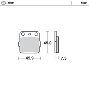 MotoMaster Rear Brake Pads for Suzuki RM125 1988 Nitro  - Picture 1 of 1