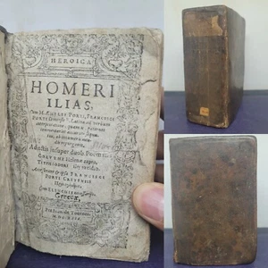 Homeri Ilias 1629 ~ Greek Iliad ~ With Latin Translation - Picture 1 of 14
