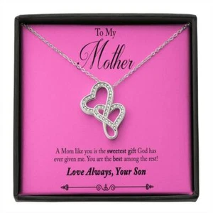 BIRTHDAY MOM NECKLACE To A Beautiful Mom, To My Mother, Gift Mother, Jewelry Gif - Picture 1 of 10