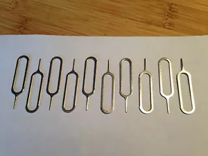 Job Lot 10 Sim Pins for Apple iPhone, iPad, Nokia, Sony etc - Picture 1 of 2