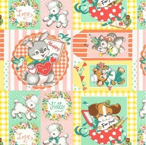1/2 Yard - Japanese Import - Kawaii Friends - A Gift for You - Spring, cotton - Bild 1 von 2