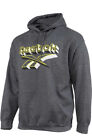 Reebok Men's Stacked Vector Super Soft Pullover Hoodie Size L Gray And Yellow