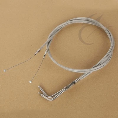Braided Throttle Cable Fit For Harley Davidson Road King Dyna FLHR FLT 1996-2007 - Image 1 of 4