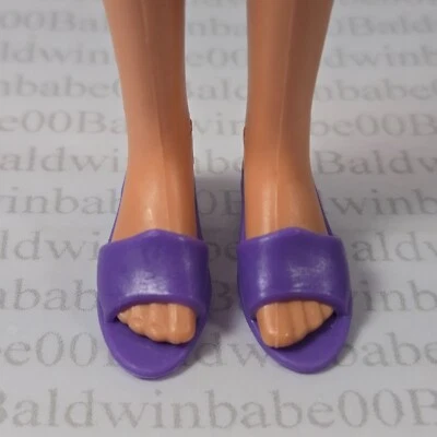 SHOES ~ P33 1993 FLAT FOOT DOLL JAZZIE DK PURPLE LOW HEEL SLIDE MULES SANDALS - Image 1 of 4