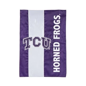 Bandera de hoja perenne, universidad, 18""x12,5", Universidad Cristiana de Texas, bandera embellecedora - Imagen 1 de 2