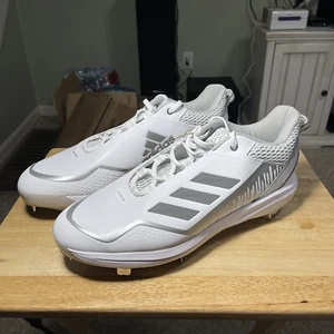 Botines de béisbol Adidas Icon 7 de metal goteado para hombre talla 15 blancos/plateados H00997 - Imagen 1 de 12